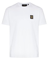 weißes T-Shirt mit einem Rundhalsausschnitt von Belstaff