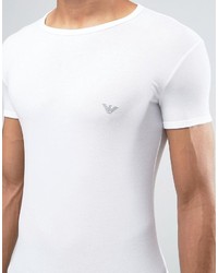 weißes T-Shirt mit einem Rundhalsausschnitt von Emporio Armani