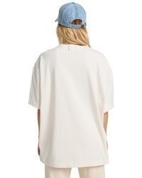 weißes T-Shirt mit einem Rundhalsausschnitt von Billabong