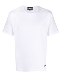 weißes T-Shirt mit einem Rundhalsausschnitt von Black Comme Des Garçons