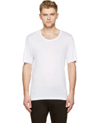 weißes T-Shirt mit einem Rundhalsausschnitt von BLK DNM