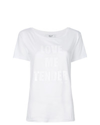 weißes T-Shirt mit einem Rundhalsausschnitt von Blugirl