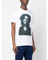 weißes T-Shirt mit einem Rundhalsausschnitt von DSQUARED2