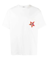 weißes T-Shirt mit einem Rundhalsausschnitt von Bode