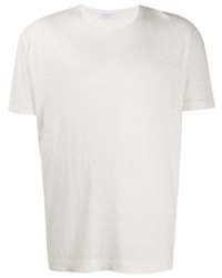 weißes T-Shirt mit einem Rundhalsausschnitt von Boglioli