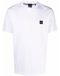 weißes T-Shirt mit einem Rundhalsausschnitt von BOSS