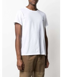 weißes T-Shirt mit einem Rundhalsausschnitt von Maison Labiche