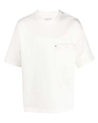 weißes T-Shirt mit einem Rundhalsausschnitt von Bottega Veneta