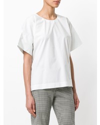 weißes T-Shirt mit einem Rundhalsausschnitt von Sofie D'hoore