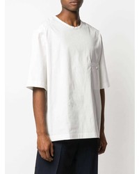 weißes T-Shirt mit einem Rundhalsausschnitt von 3.1 Phillip Lim