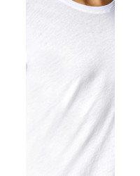 weißes T-Shirt mit einem Rundhalsausschnitt von Enza Costa