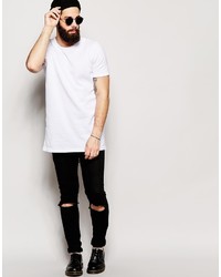 weißes T-Shirt mit einem Rundhalsausschnitt von Asos