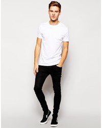 weißes T-Shirt mit einem Rundhalsausschnitt von Asos