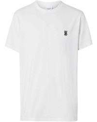 weißes T-Shirt mit einem Rundhalsausschnitt von Burberry