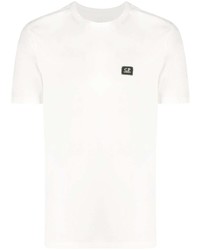 weißes T-Shirt mit einem Rundhalsausschnitt von C.P. Company