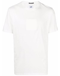 weißes T-Shirt mit einem Rundhalsausschnitt von C.P. Company