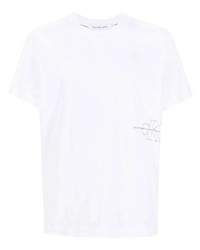 weißes T-Shirt mit einem Rundhalsausschnitt von Calvin Klein Jeans