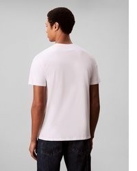 weißes T-Shirt mit einem Rundhalsausschnitt von Calvin Klein Jeans