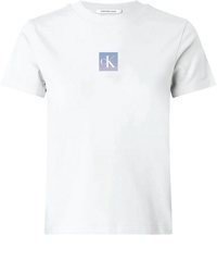 weißes T-Shirt mit einem Rundhalsausschnitt von Calvin Klein Jeans