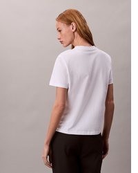 weißes T-Shirt mit einem Rundhalsausschnitt von Calvin Klein Jeans