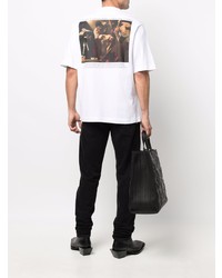 weißes T-Shirt mit einem Rundhalsausschnitt von Off-White