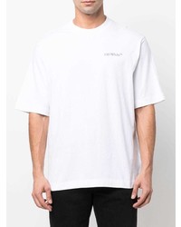 weißes T-Shirt mit einem Rundhalsausschnitt von Off-White