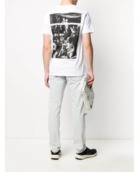 weißes T-Shirt mit einem Rundhalsausschnitt von Off-White