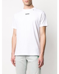 weißes T-Shirt mit einem Rundhalsausschnitt von Off-White