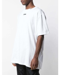 weißes T-Shirt mit einem Rundhalsausschnitt von Off-White