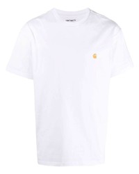 weißes T-Shirt mit einem Rundhalsausschnitt von Carhartt WIP