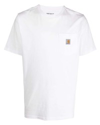 weißes T-Shirt mit einem Rundhalsausschnitt von Carhartt WIP