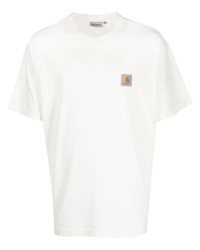 weißes T-Shirt mit einem Rundhalsausschnitt von Carhartt WIP