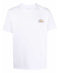 weißes T-Shirt mit einem Rundhalsausschnitt von Casablanca