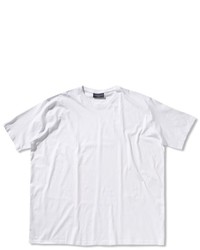 weißes T-Shirt mit einem Rundhalsausschnitt von Casamoda