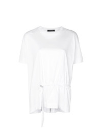 weißes T-Shirt mit einem Rundhalsausschnitt von Cédric Charlier