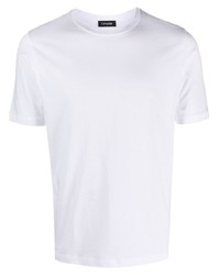 weißes T-Shirt mit einem Rundhalsausschnitt von Cenere Gb