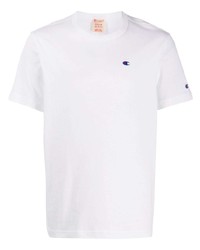 weißes T-Shirt mit einem Rundhalsausschnitt von Champion