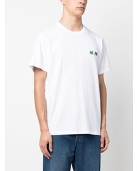 weißes T-Shirt mit einem Rundhalsausschnitt von MAISON KITSUNÉ