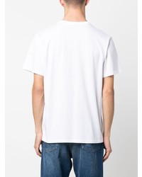 weißes T-Shirt mit einem Rundhalsausschnitt von MAISON KITSUNÉ