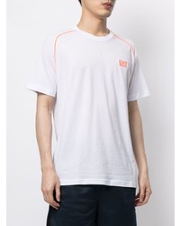 weißes T-Shirt mit einem Rundhalsausschnitt von Ea7 Emporio Armani