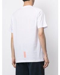 weißes T-Shirt mit einem Rundhalsausschnitt von Ea7 Emporio Armani