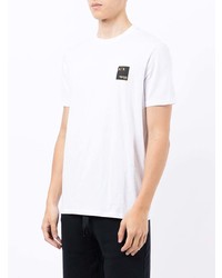 weißes T-Shirt mit einem Rundhalsausschnitt von Armani Exchange