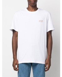 weißes T-Shirt mit einem Rundhalsausschnitt von Golden Goose