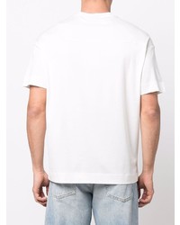 weißes T-Shirt mit einem Rundhalsausschnitt von Ea7 Emporio Armani