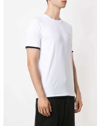 weißes T-Shirt mit einem Rundhalsausschnitt von Ea7 Emporio Armani