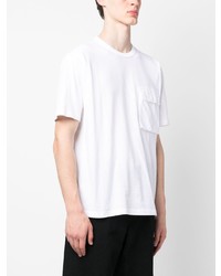 weißes T-Shirt mit einem Rundhalsausschnitt von Stone Island