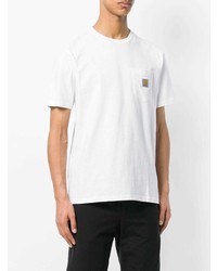 weißes T-Shirt mit einem Rundhalsausschnitt von Carhartt