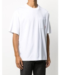 weißes T-Shirt mit einem Rundhalsausschnitt von Acne Studios