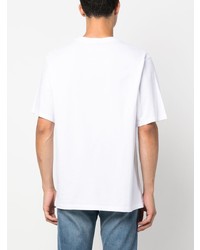 weißes T-Shirt mit einem Rundhalsausschnitt von MAISON KITSUNÉ