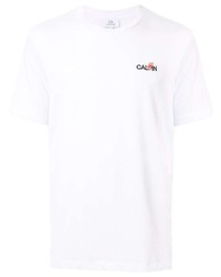 weißes T-Shirt mit einem Rundhalsausschnitt von CK Calvin Klein